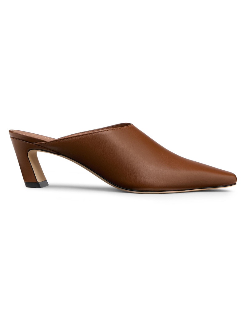 Women's Stassi 50MM Leather Mules - Toasted Almond 1