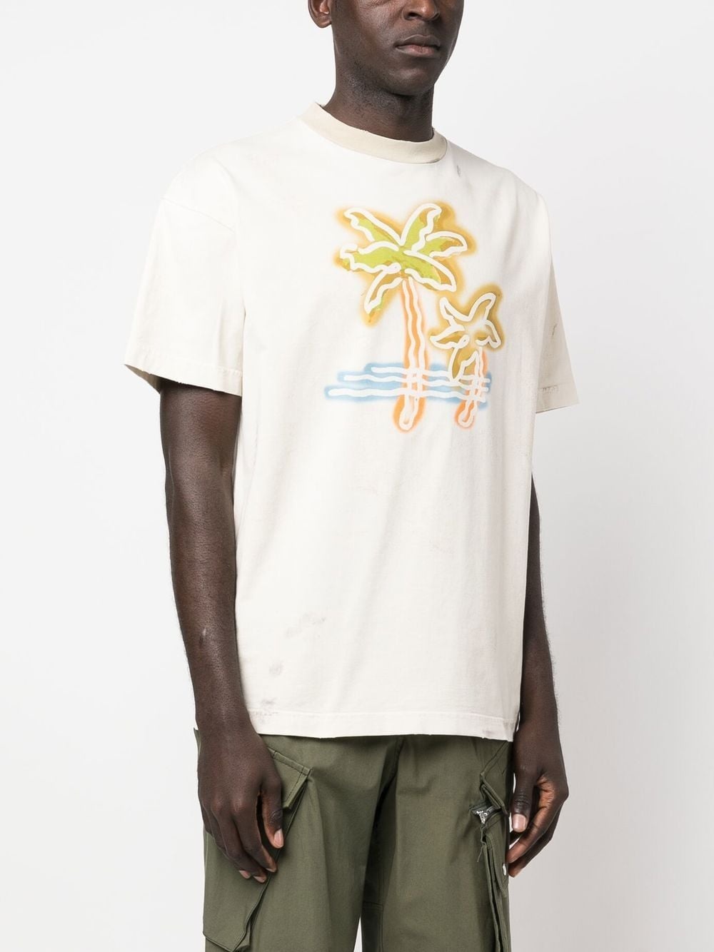 logo-print cotton T-shirt - 3