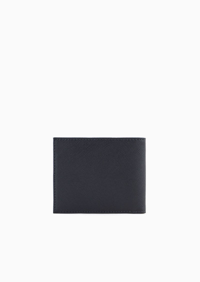 EMPORIO ARMANI Saffiano and nylon bifold wallet outlook