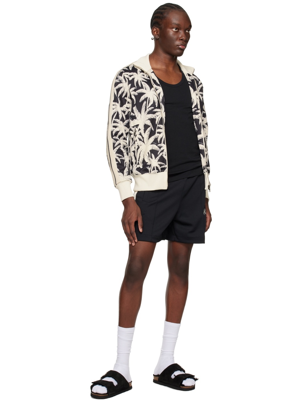 Black & Off-White Palms Allover Track Jacket - 4