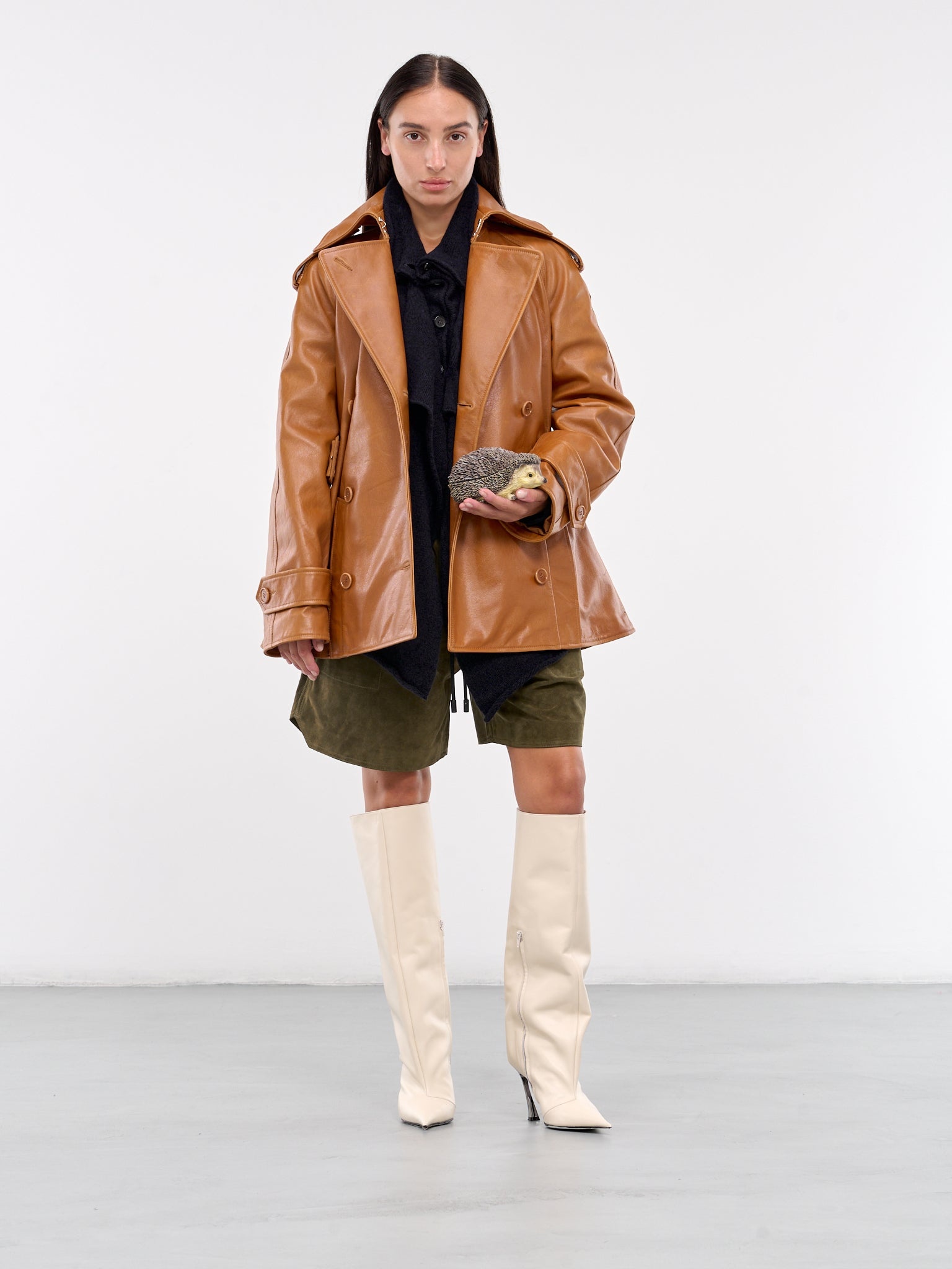 Leather Trench Jacket - 6