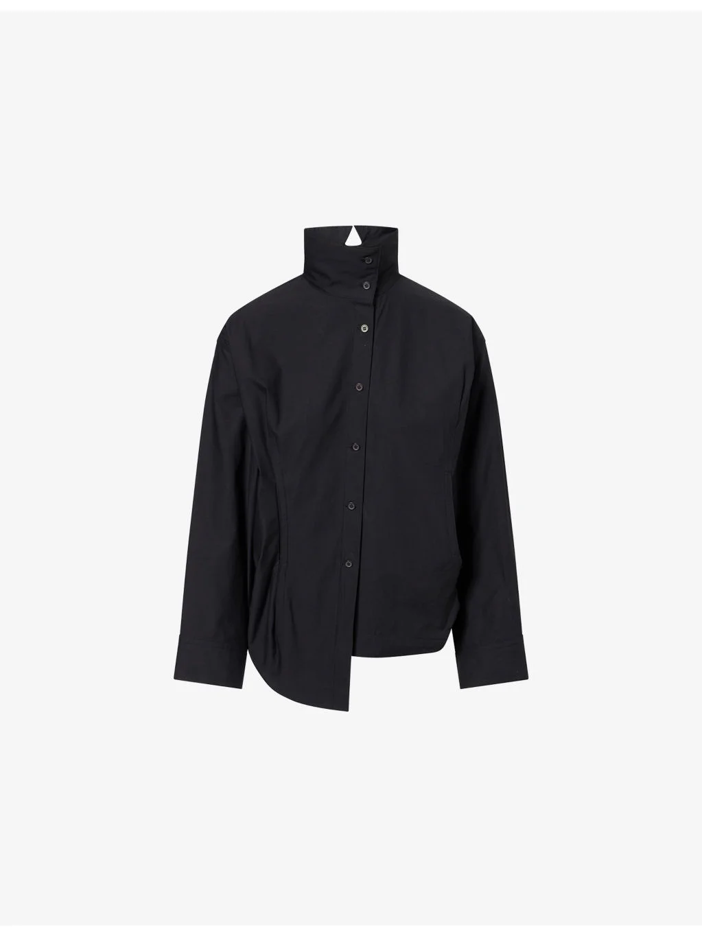 Twisted Drape Cotton-Blend Shirt - 1