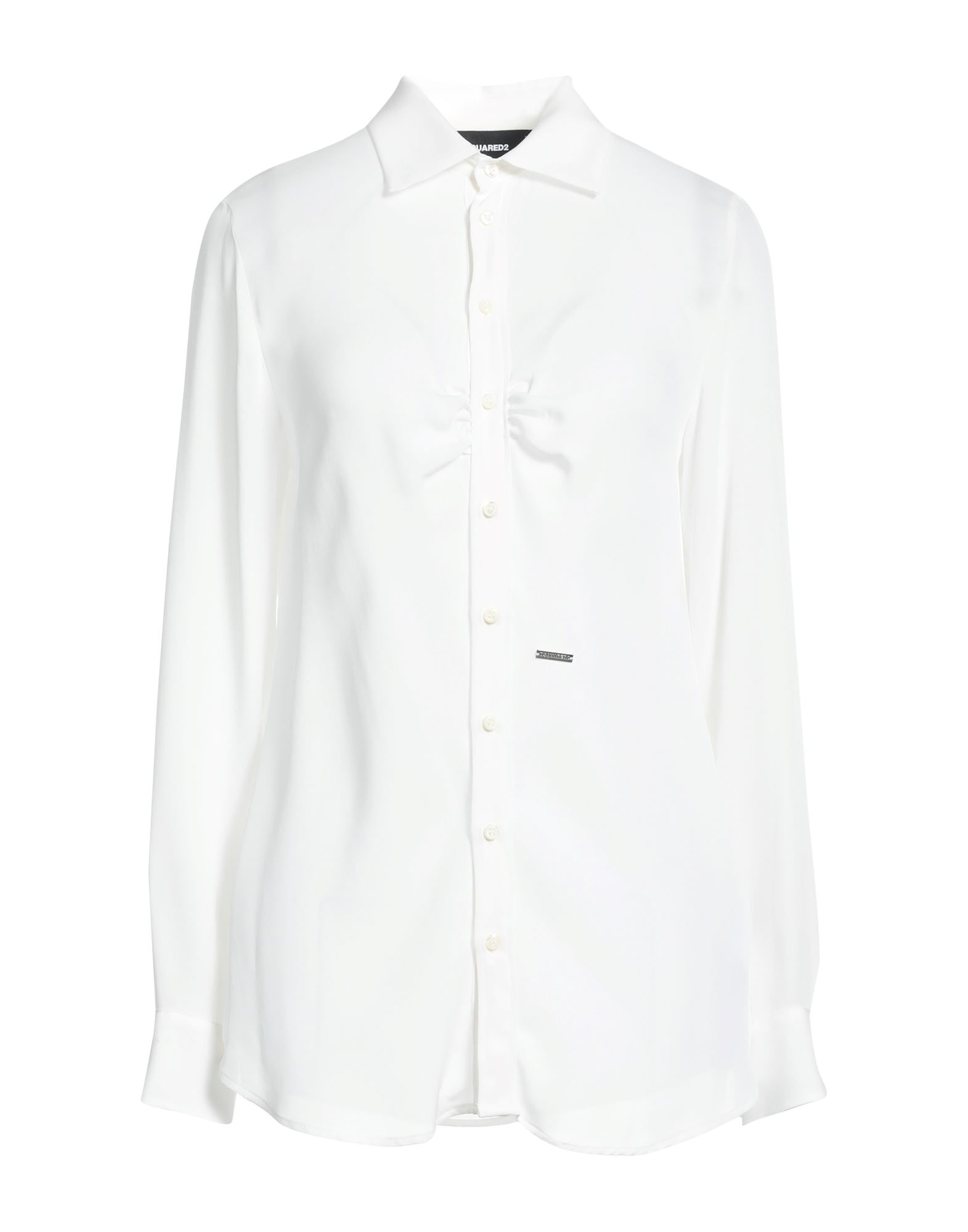 White Women's Silk Shirts & Blouses - 1