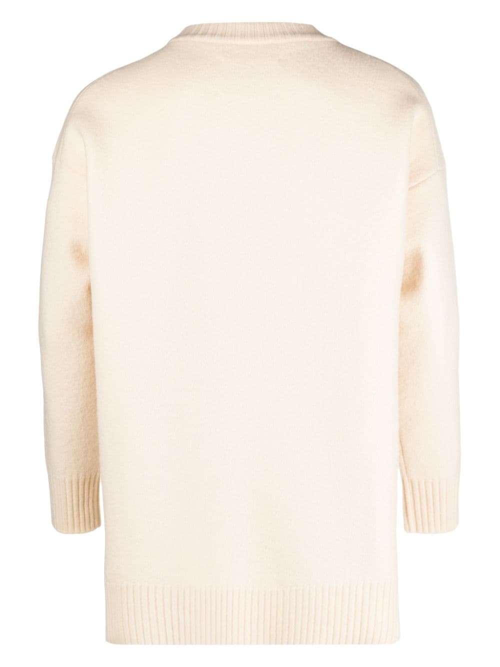 logo-print wool jumper - 2