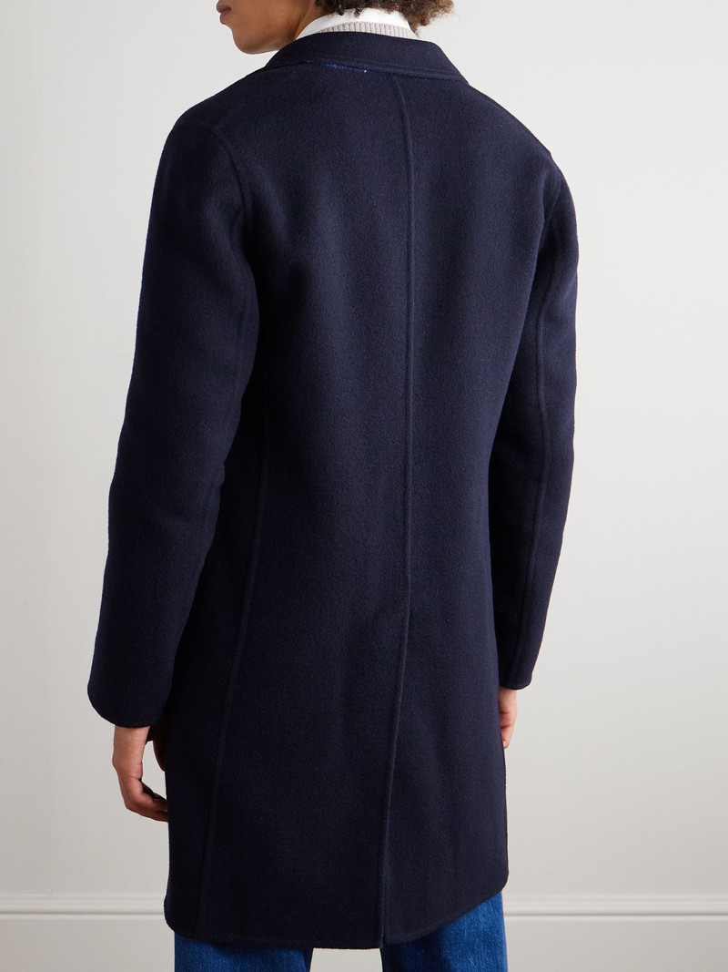 Reversible Wool-Blend Felt Coat Navy 4