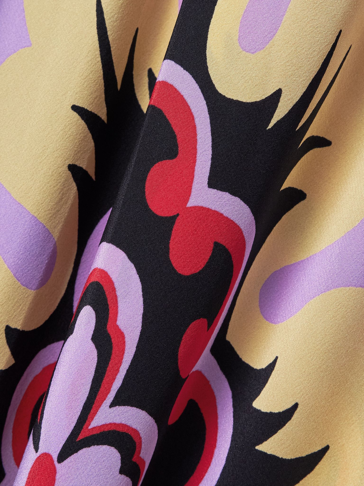 Marlene printed silk-crepe maxi dress Purple - 4