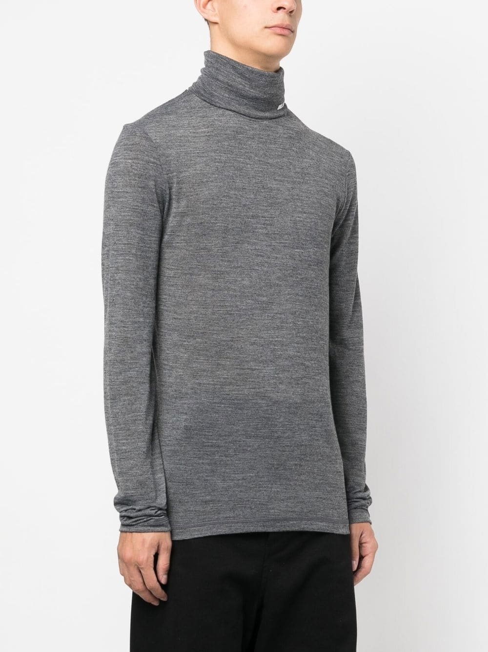 logo-print roll-neck jumper - 3