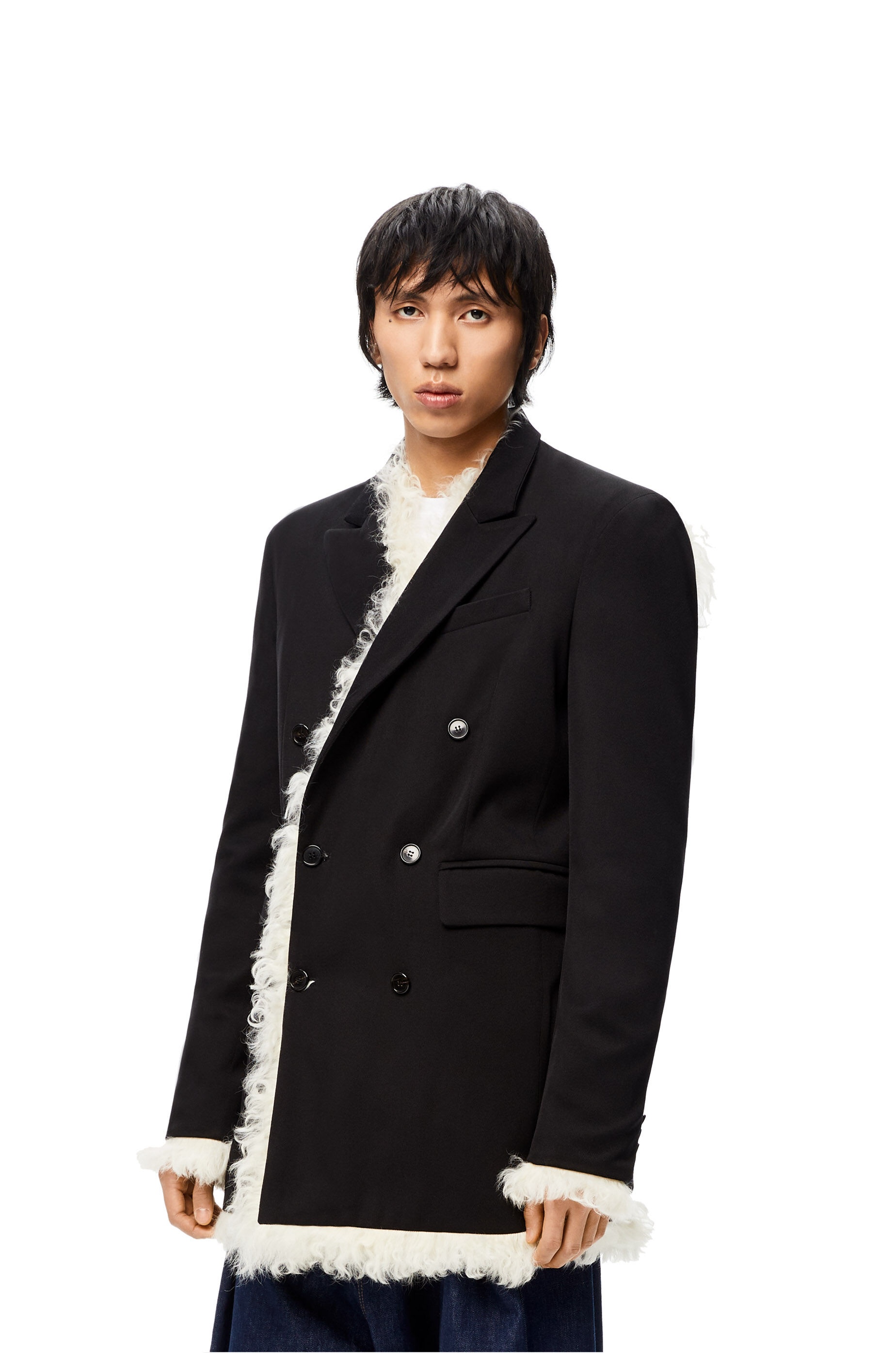 Jacket in wool and shearling - 3