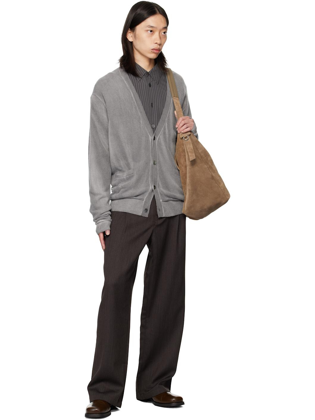 Gray Parallel Cardigan - 4