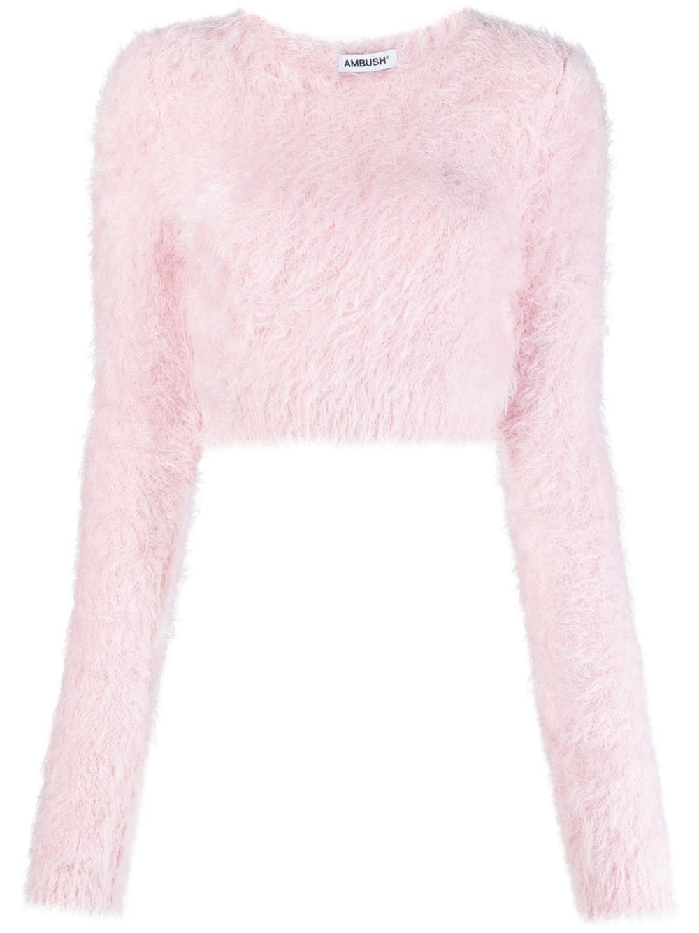 knitted cropped sweater - 1