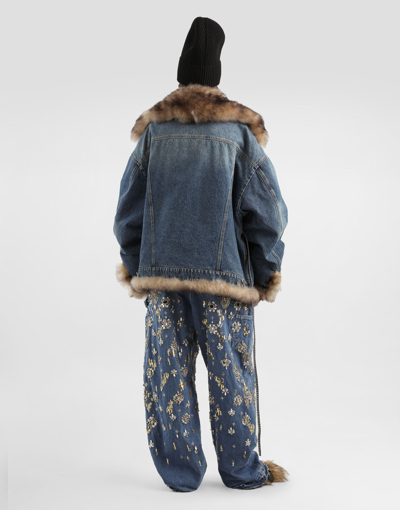 5-pocket embroidered denim jeans 3