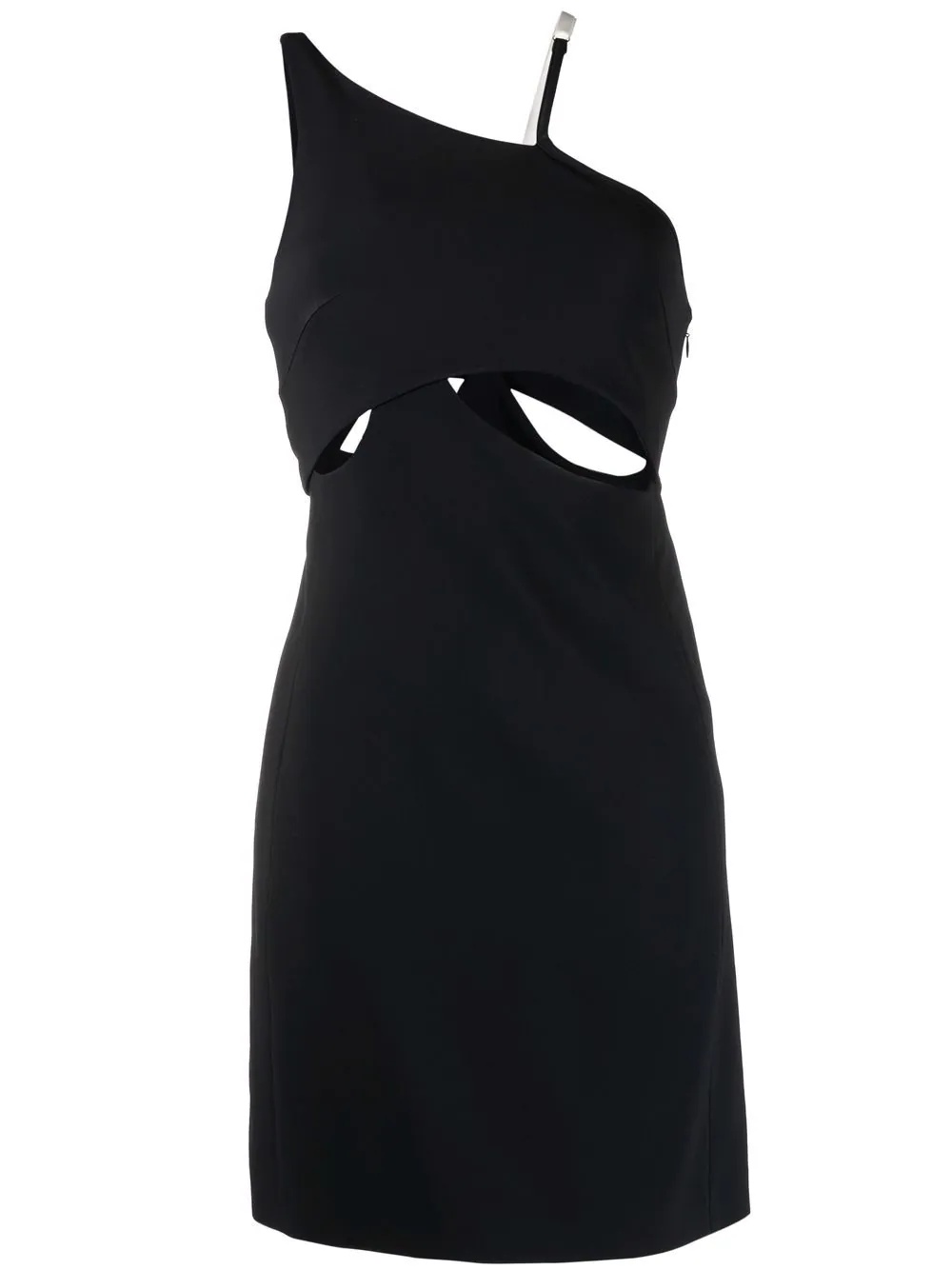 one-shoulder cut-out detail mini dress - 1