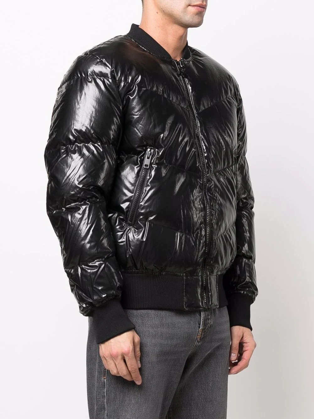 W-Sten zip-up quilted jacket - 3