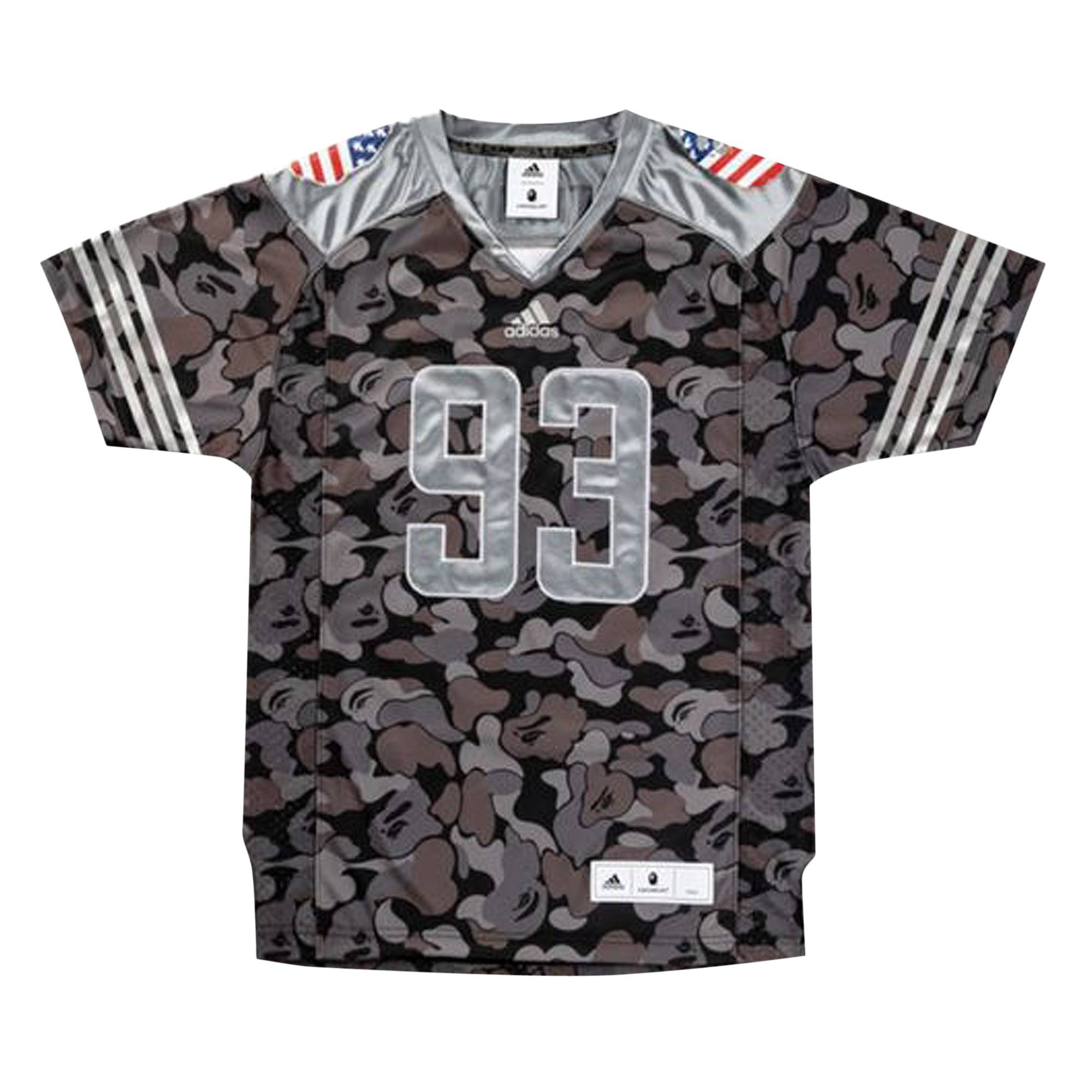 【上下】adidas✖︎ A BATHING APE collabo jersey Adidas x Bape A Bathing Ape Foot Ball Jersey Rare DW9285
