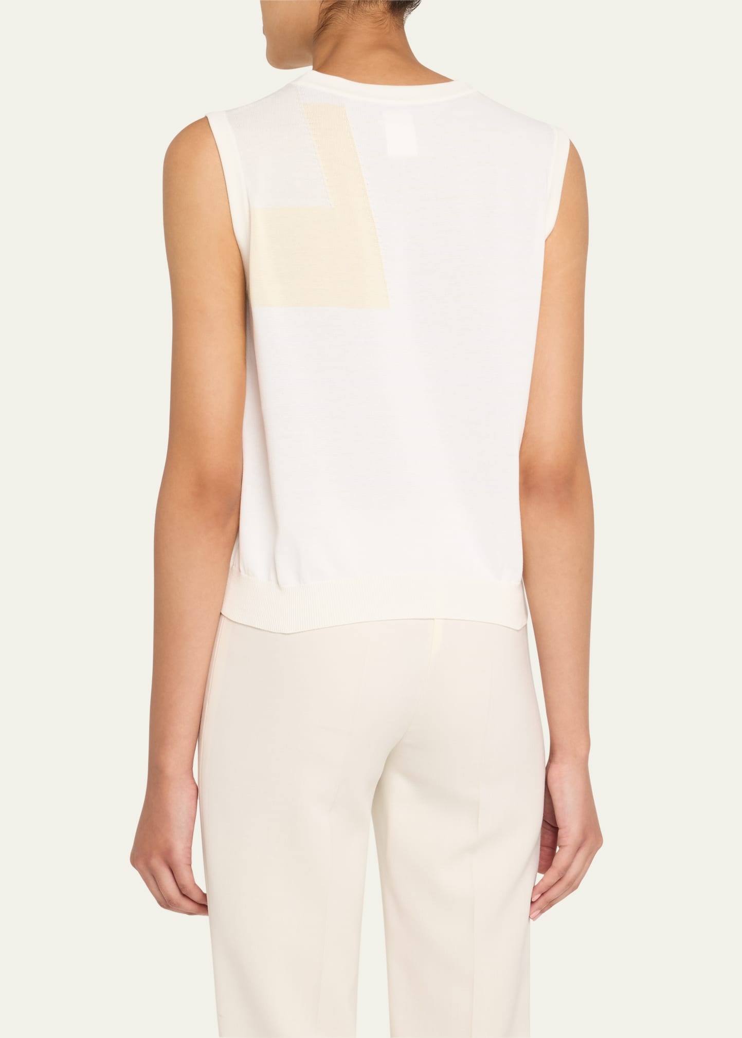 Cotton-Blend Jacquard Trapeze Rayonnant Knit Top - 3