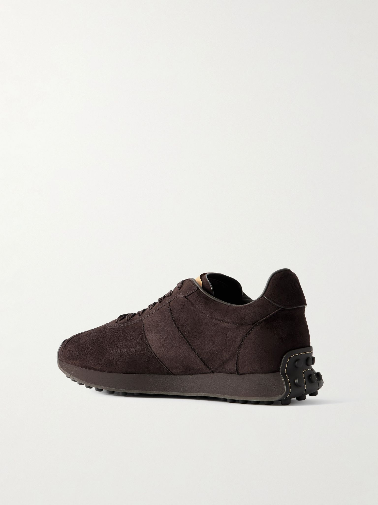 Sportivo Active Rubber-Trimmed Suede Sneakers Dark brown - 4