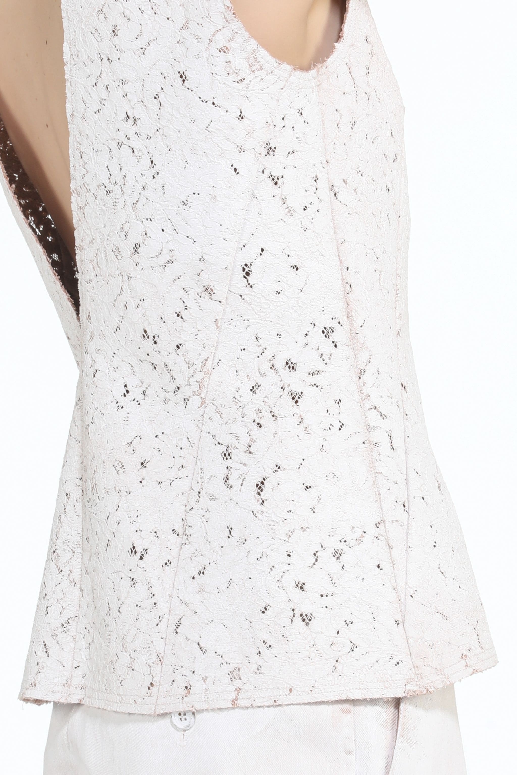 SLEEVELESS LACE TOP - 5