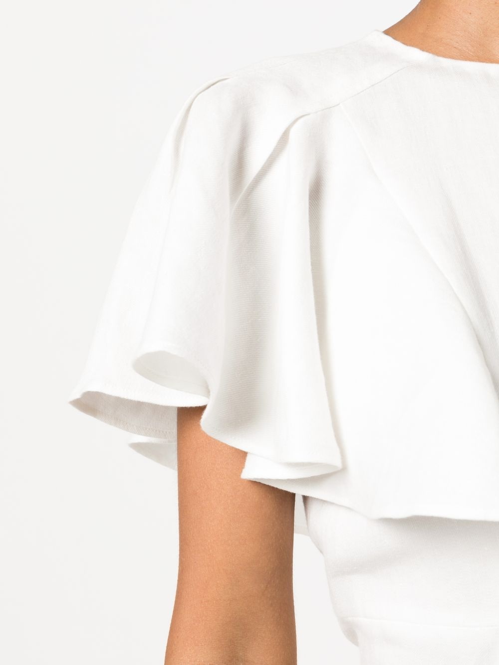 linen flutter sleeve top - 5