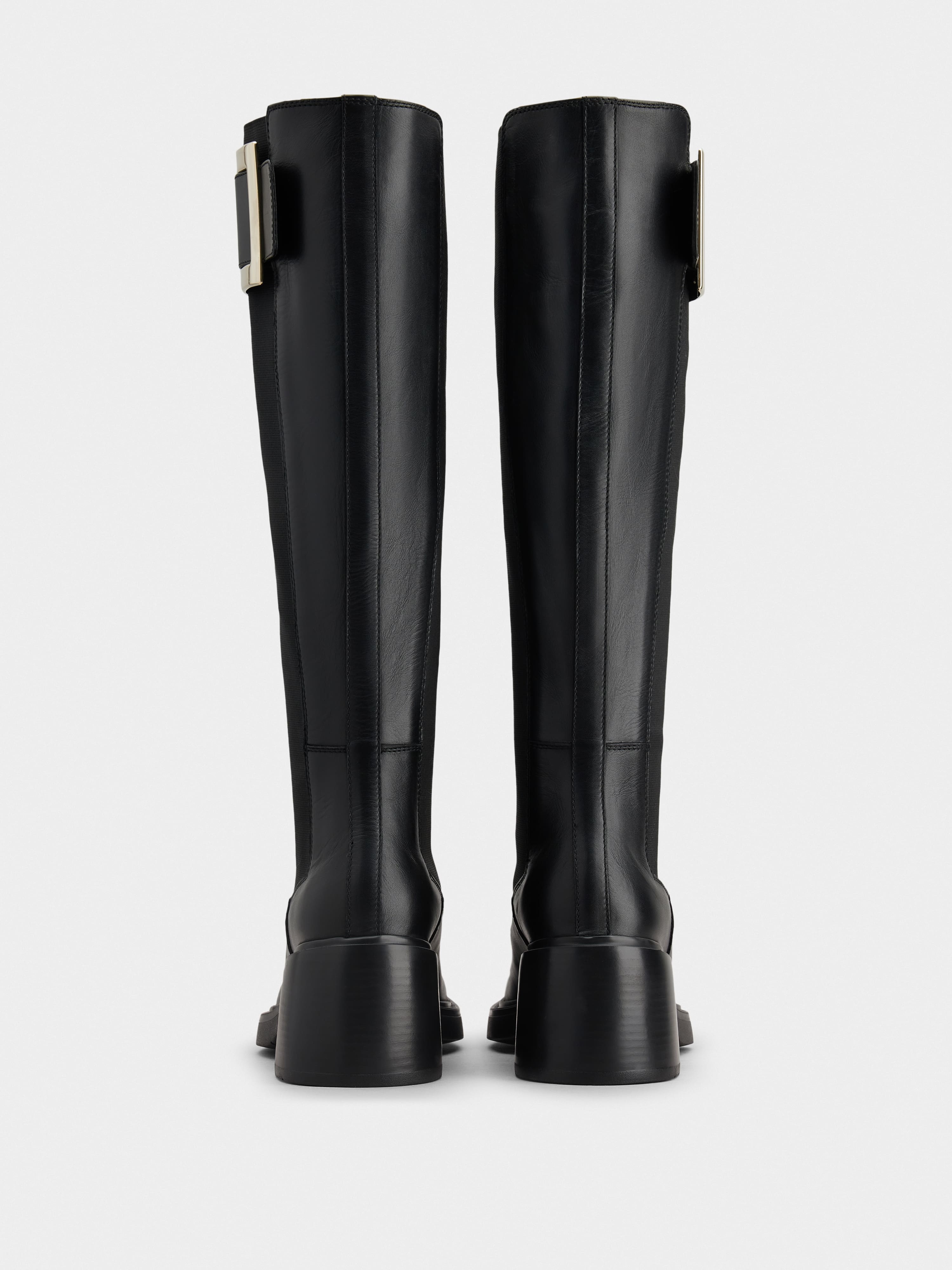Viv' Rangers Metal Buckle Chelsea Boots in Leather - 4