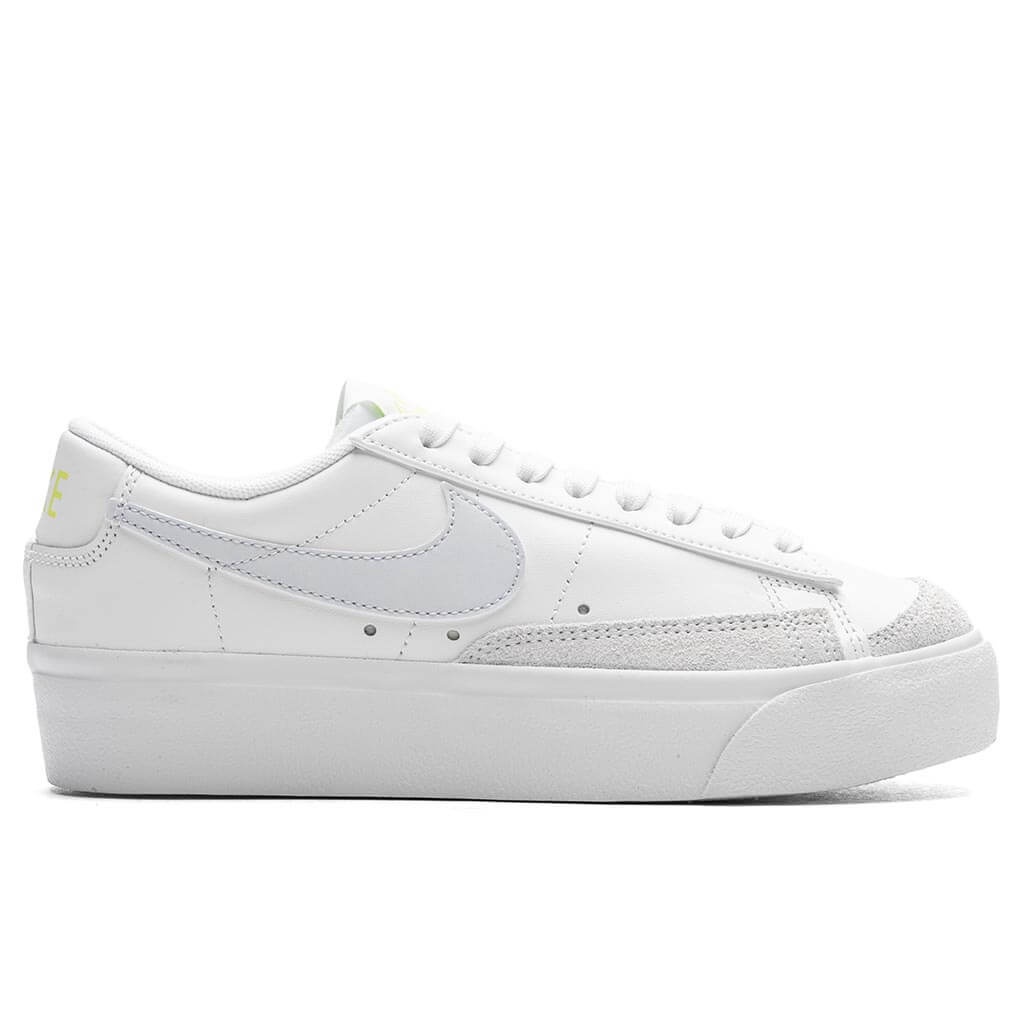 WOMEN'S BLAZER LOW PLATFORM- WHITE/BLUE TINT/LIGHT LEMON TWIST - 1