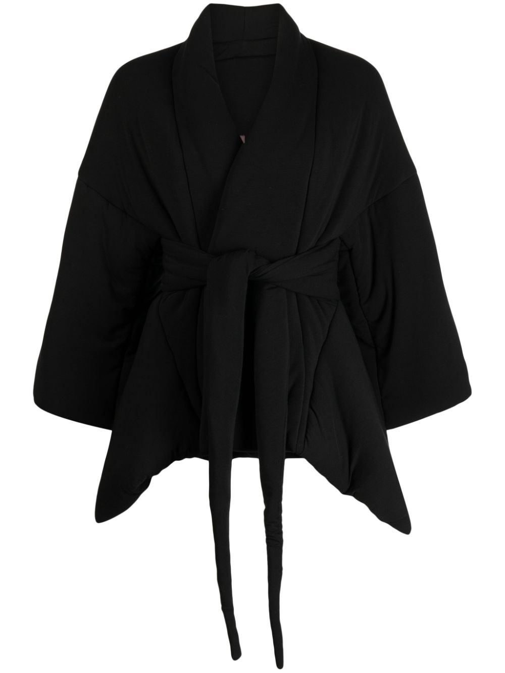 belted cropped jacket - 1