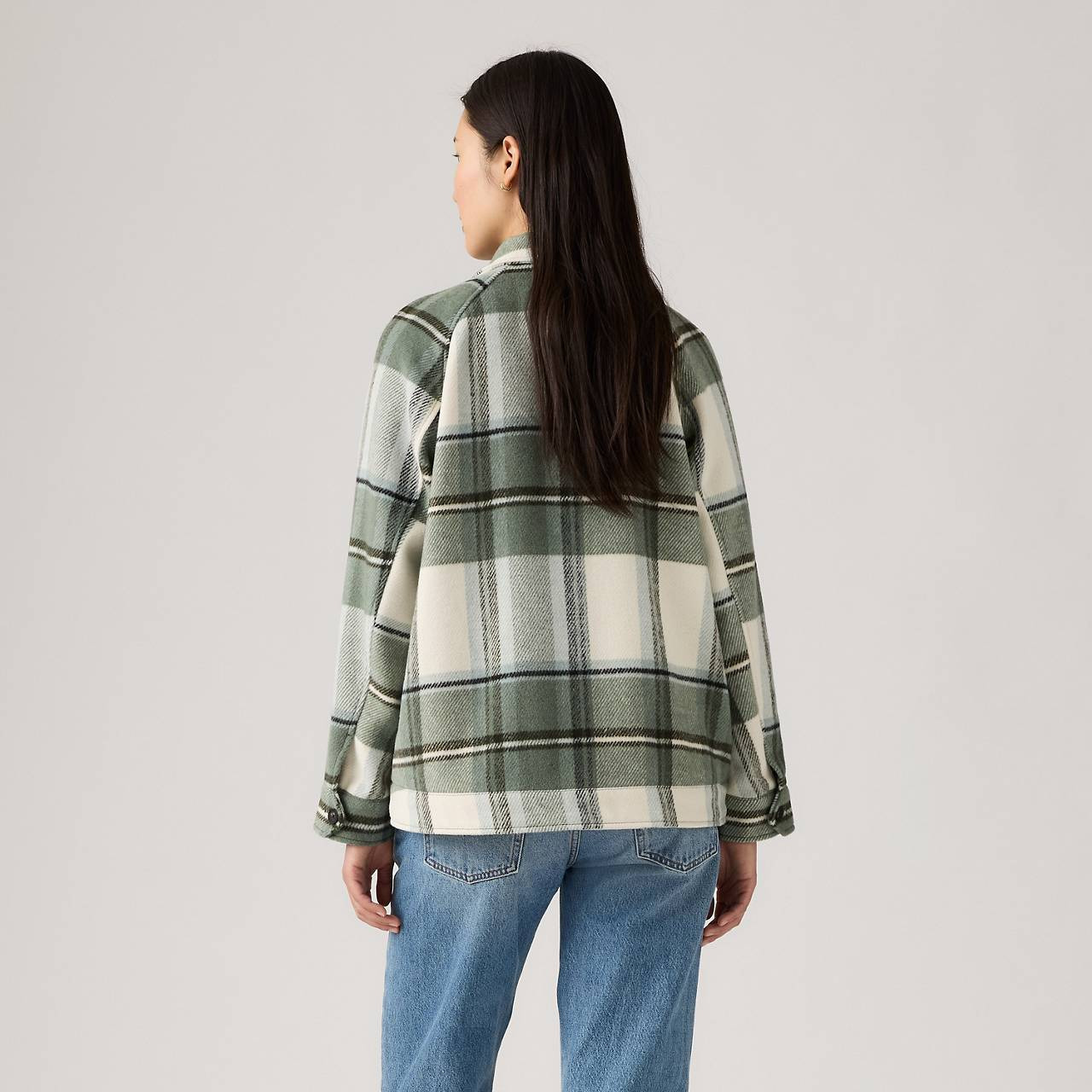 WOOL BLEND RAGLAN SLEEVE SHIRT JACKET - 3