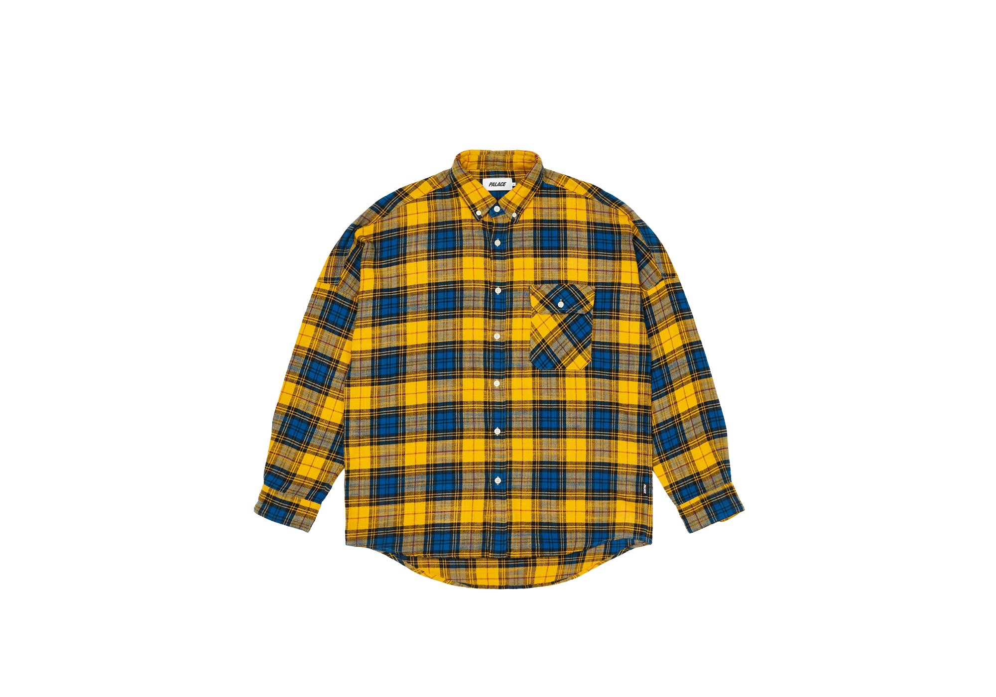 FLANNEL DROP SHOULDER SHIRT YELLOW - 1
