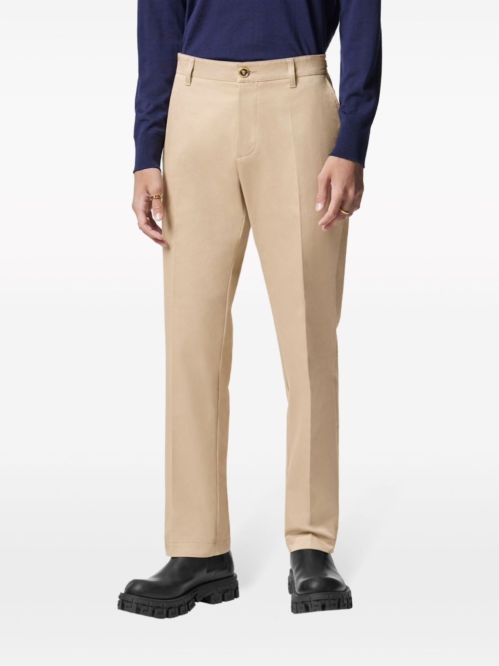 tapered-leg chino trousers - 3
