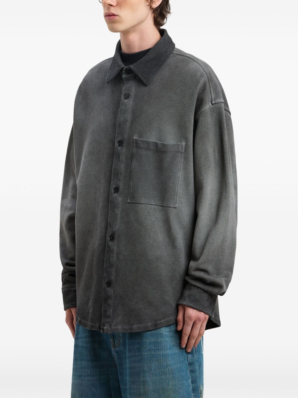 classic logo overshirt - 4