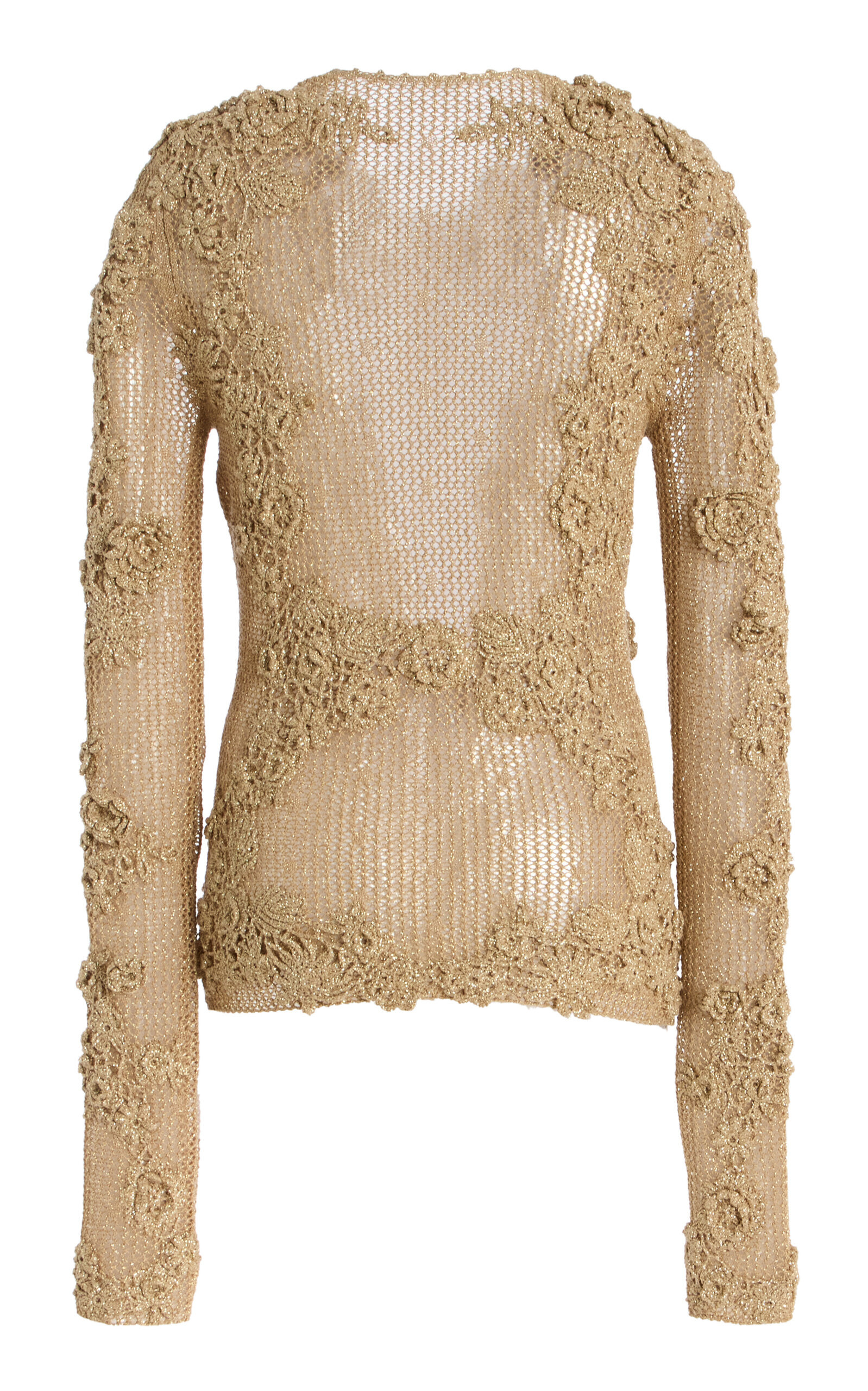 Viola Crochet Knit Pullover nude - 6