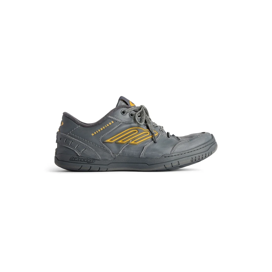 Men's Hamptons Worn-out Sneaker in Grey/yellow - 1