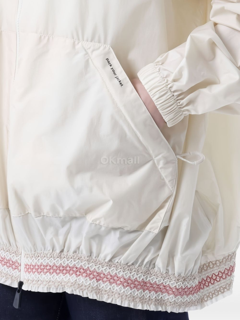 embellished-hem raincoat - 5