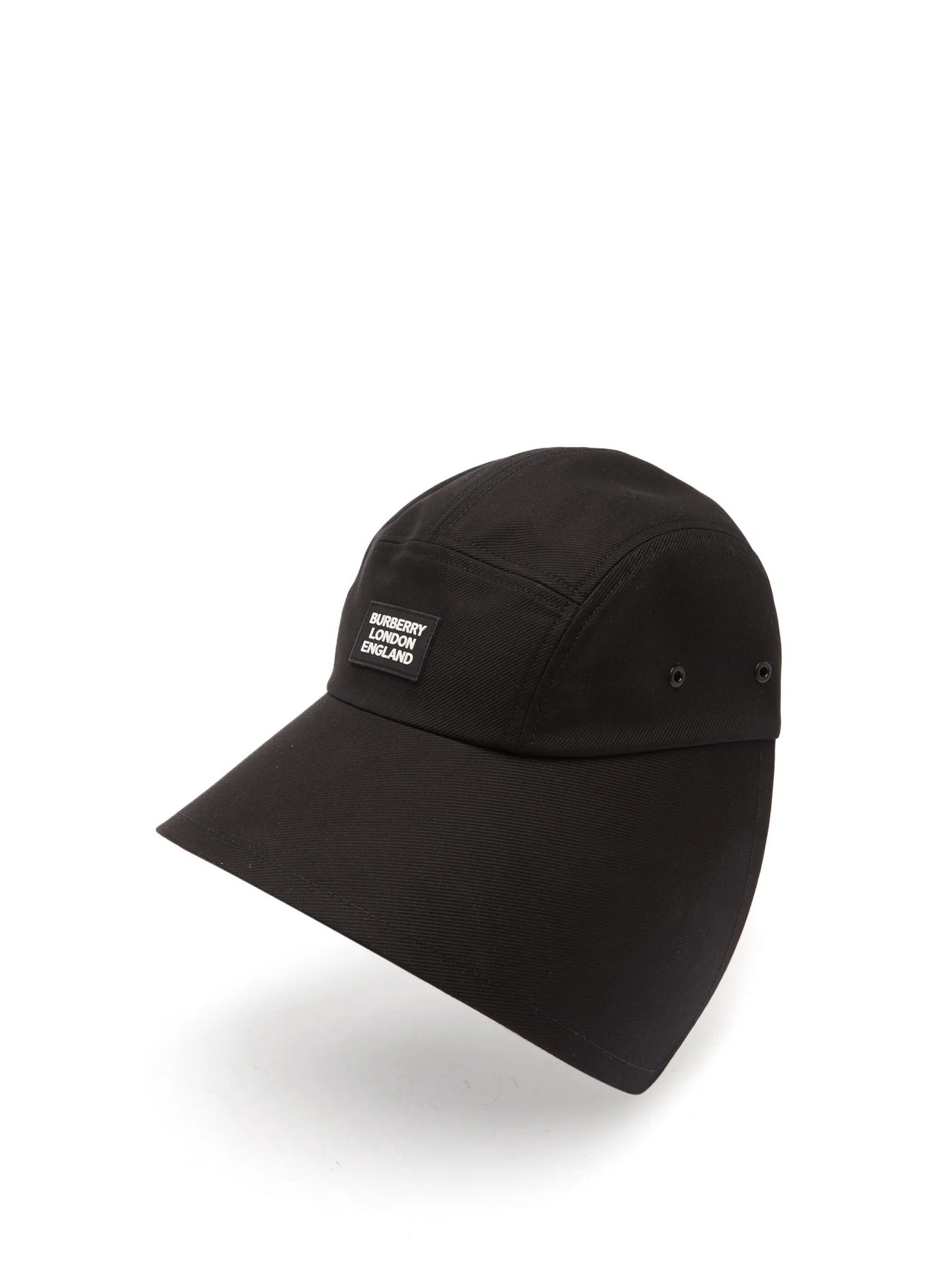 Logo-patch cotton bonnet cap - 1