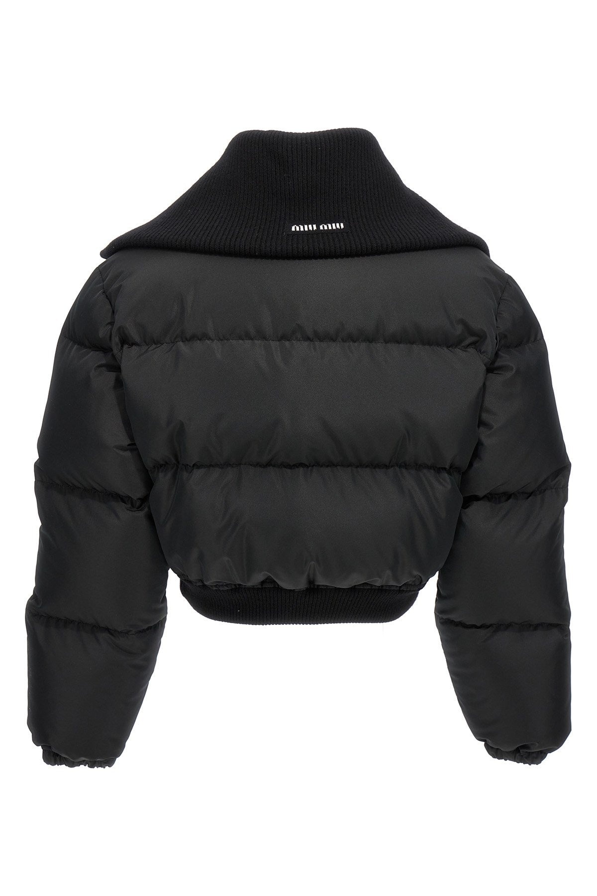 Miu Miu Miu Miu Women Cropped Logo Down Jacket | luosophy