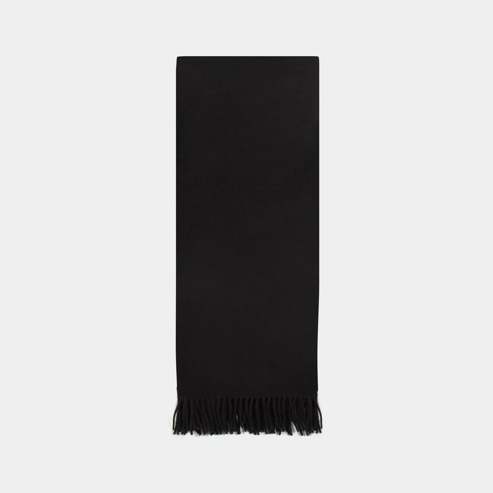 【関税込み】Alix Scarf - A.P.C. - Wool - Black A.P.C. BLACK WOOL ALIX SCARF | miinto | REVERSIBLE
