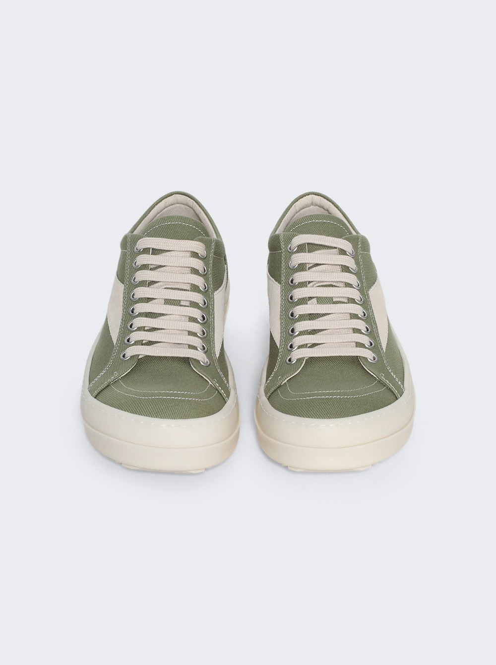 Scarpe In Pelle Vintage Sneakers Sage And Milk - 3