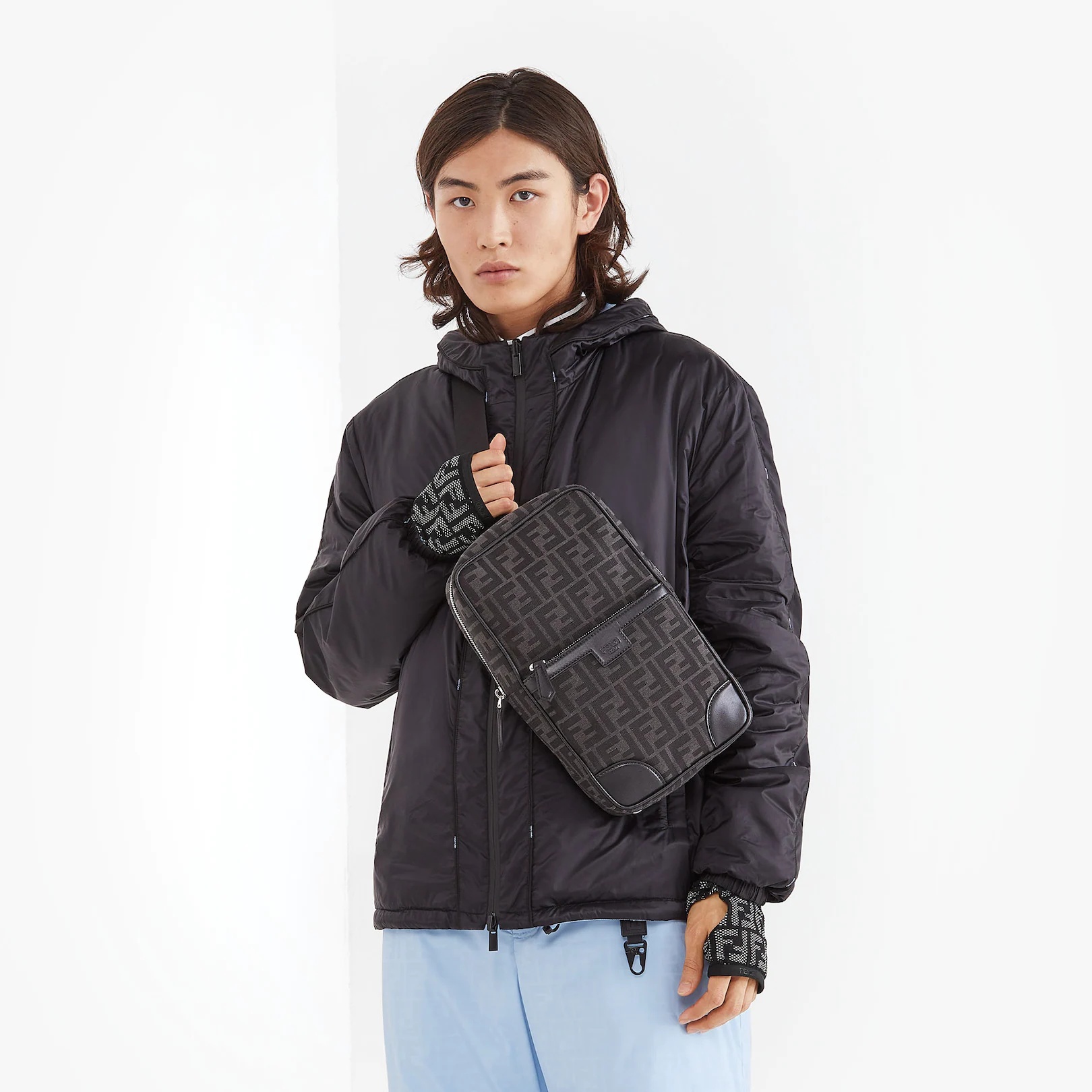 FF jacquard fabric backpack - 5