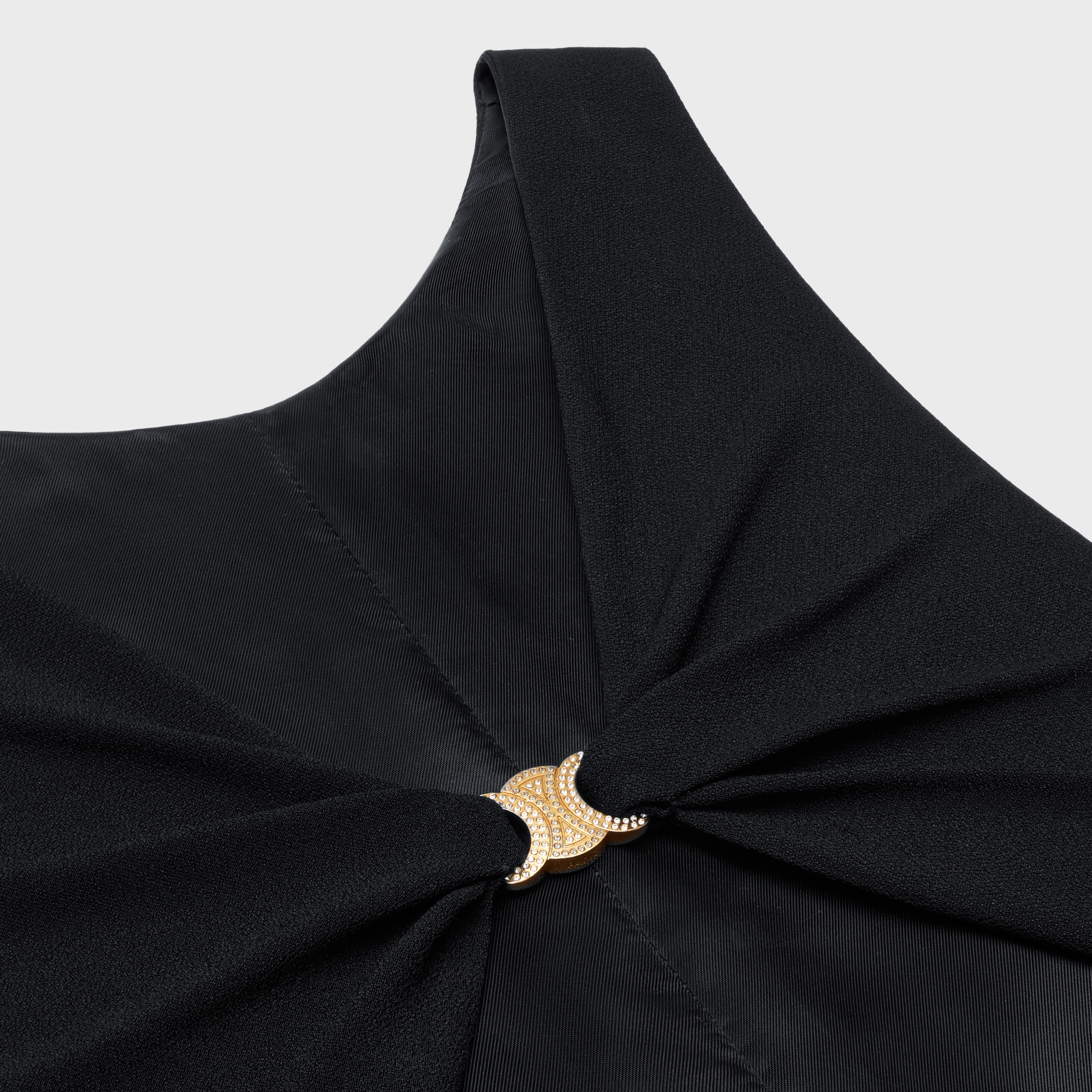 vest dress in satin with crepe lining - 3