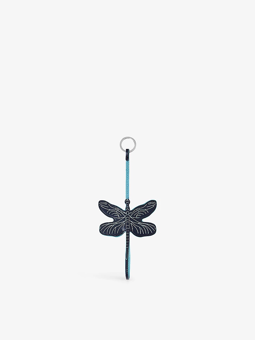 Dragonfly leather keyring - 3