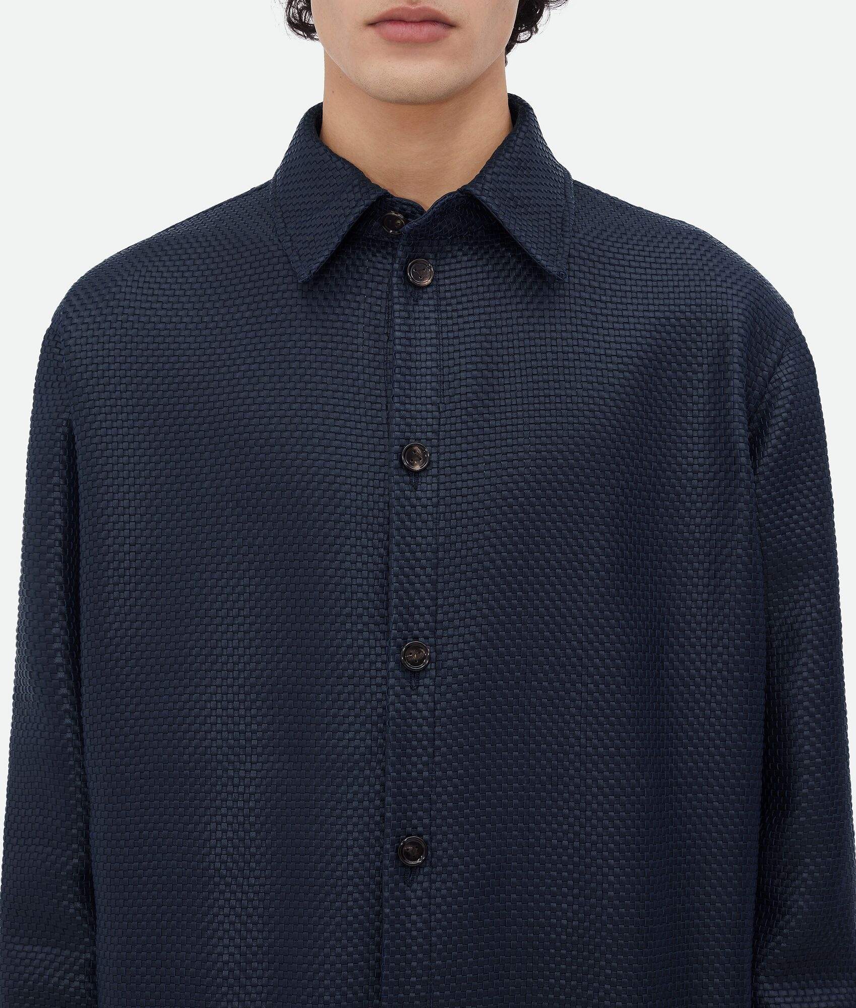Mini Intrecciato Leather Shirt - 5