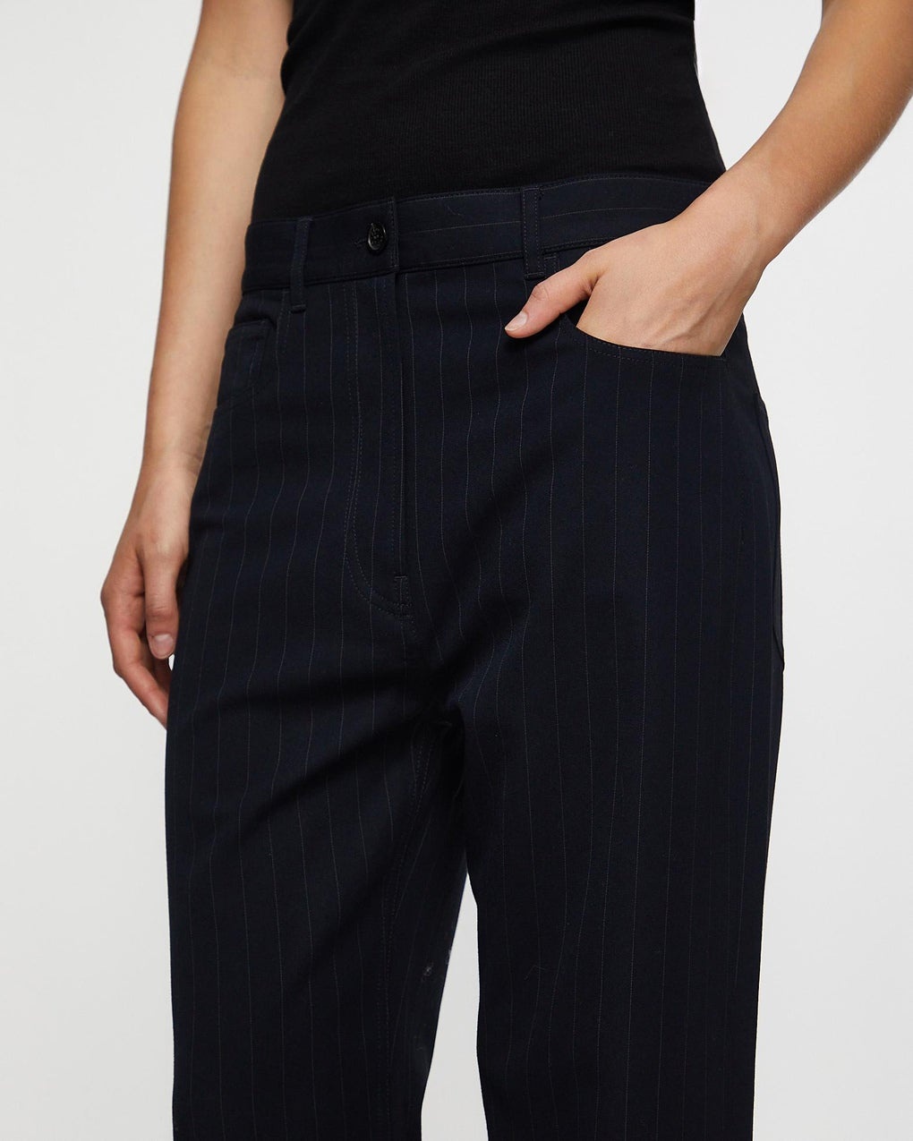 Trousers Fluid Pinstripe Navy - 5