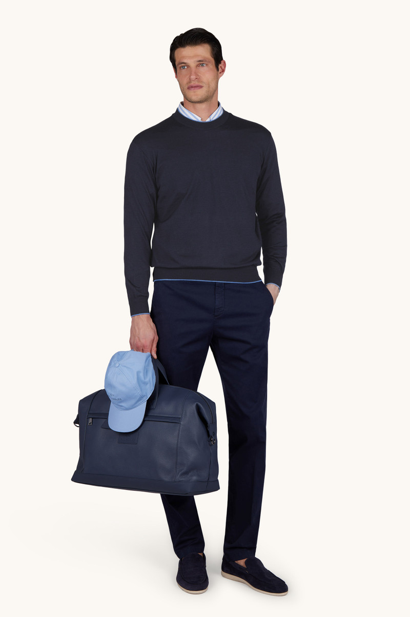 Paul & Shark CREW‑NECK SWEATER IN WOOL AND SILK WITH DOUBLE BICOLOR COLLAR outlook
