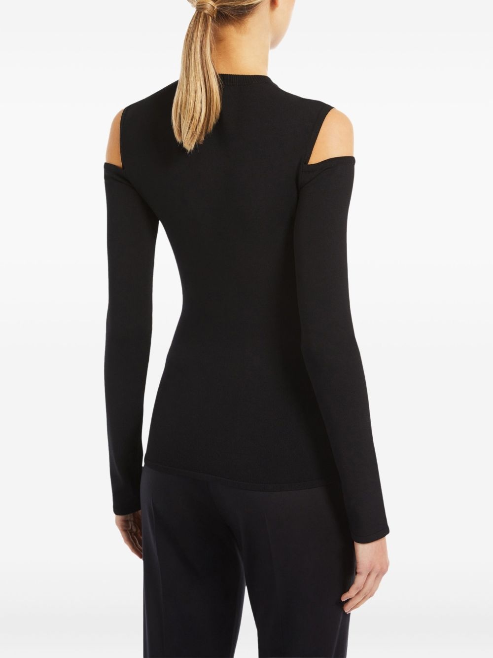 crepe-texture sweater - 2