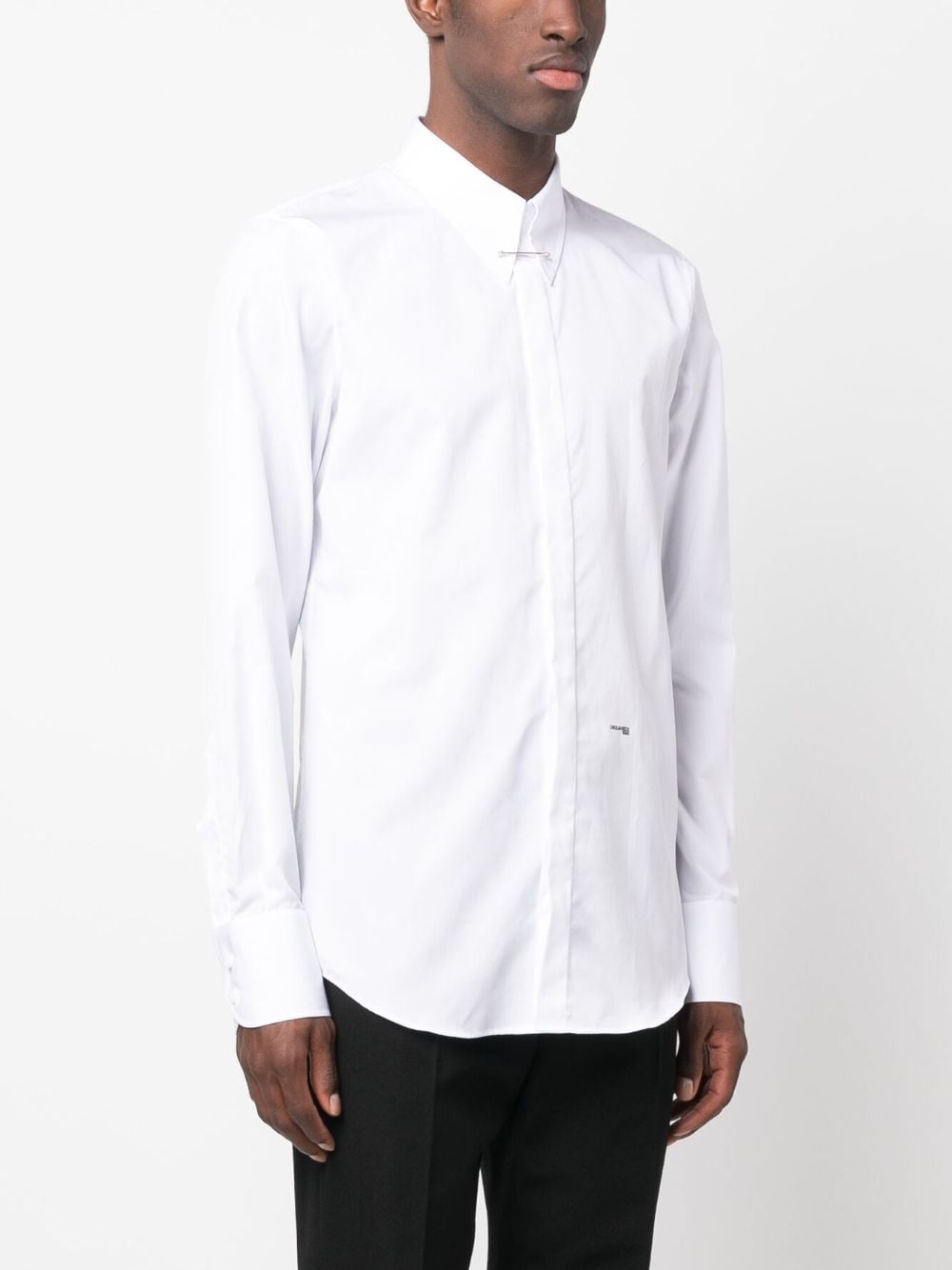 logo-print cotton shirt - 3