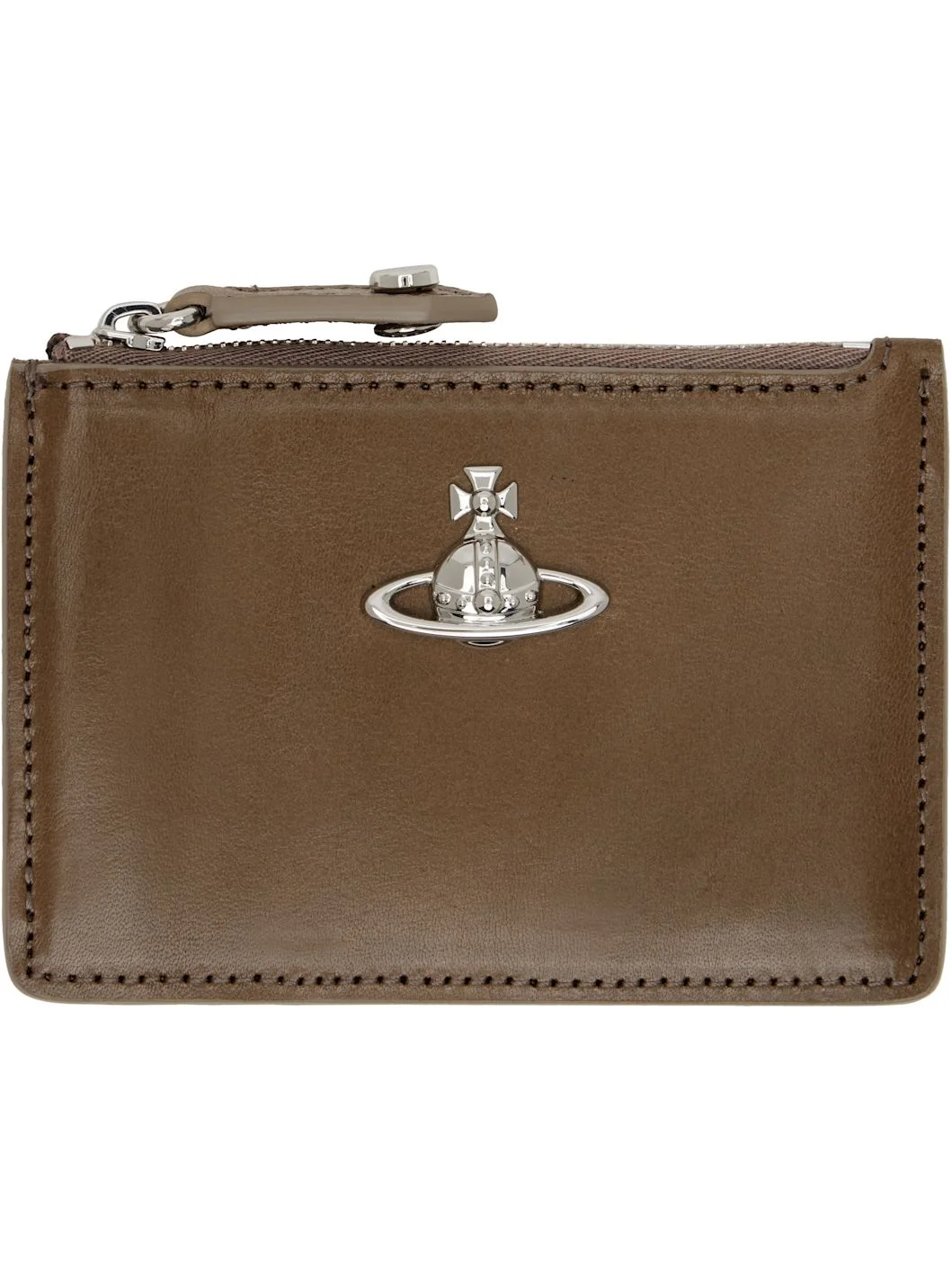 Brown Slim Long Card Holder - 1