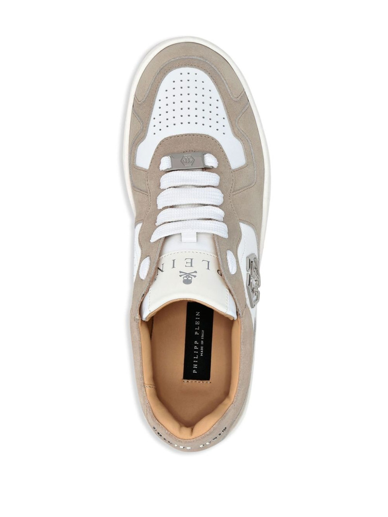 Hexagon panelled low-top sneakers 3