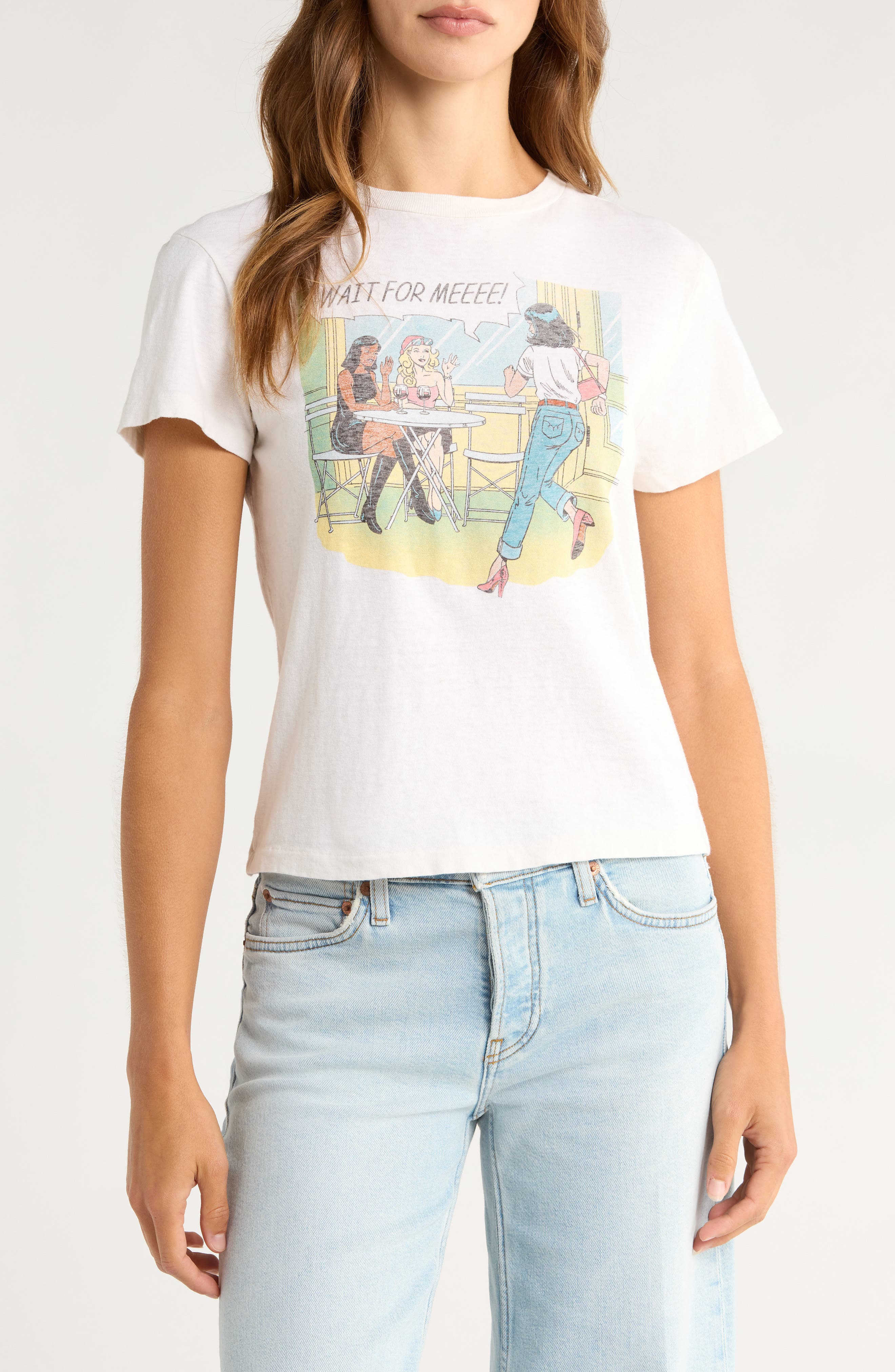 Re/Done Classic Graphic T-Shirt in Vintage White at Nordstrom - 1