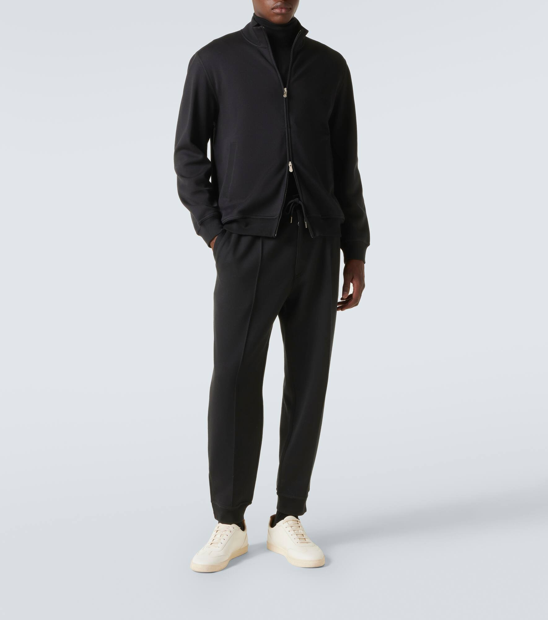 Cotton-blend sweatpants - 2