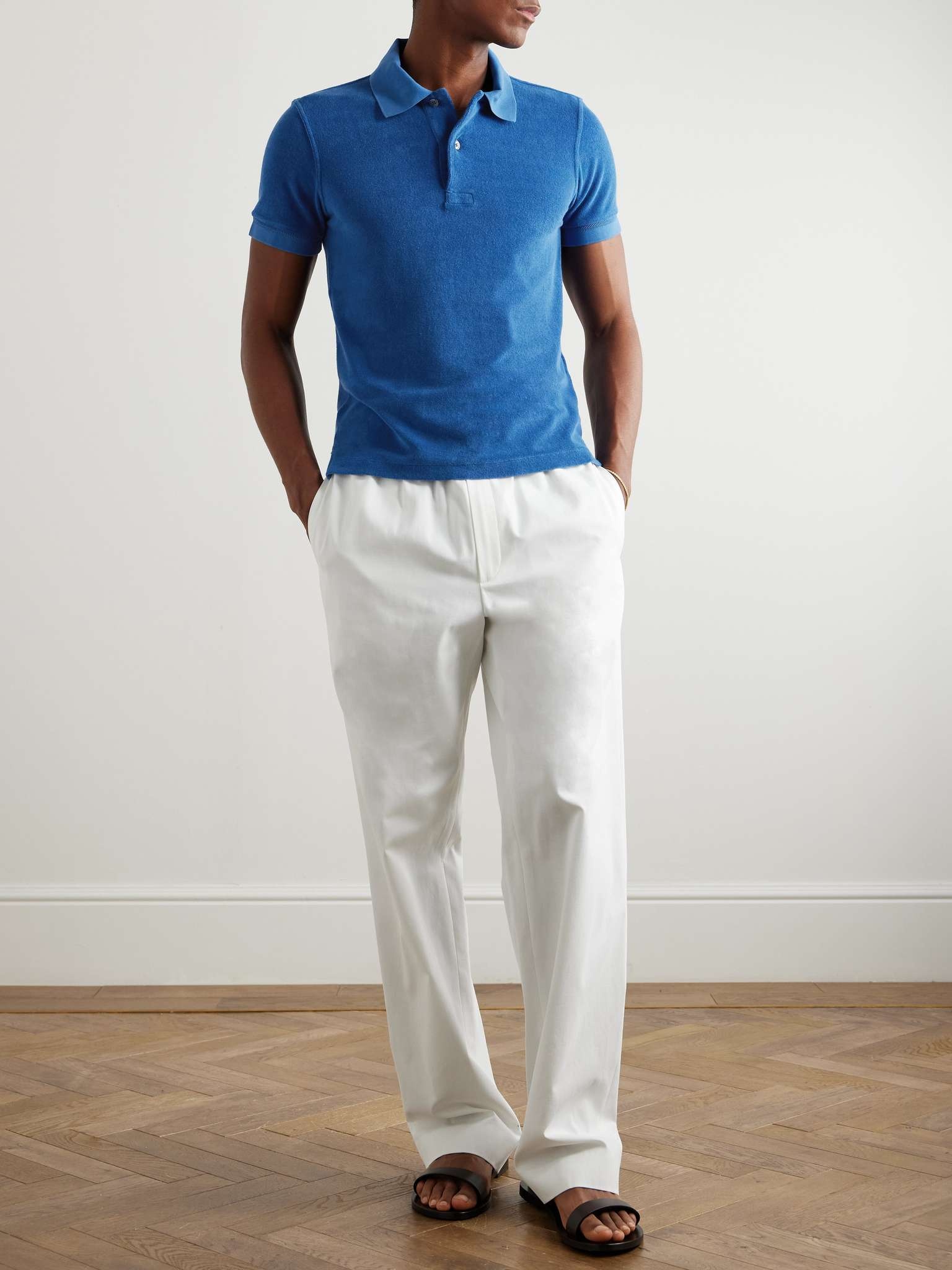 Cotton-Blend Terry Polo Shirt - 2