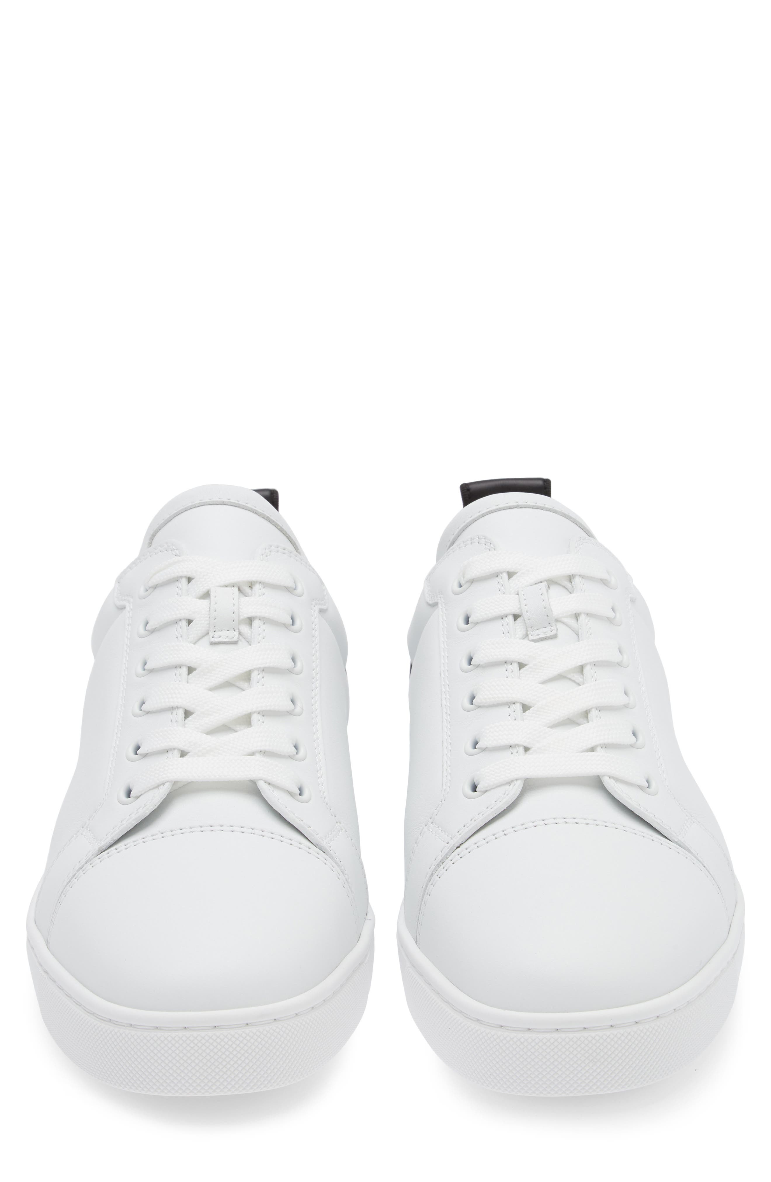 Christian Louboutin Fun Louis Sneaker in White/Black at Nordstrom - 4